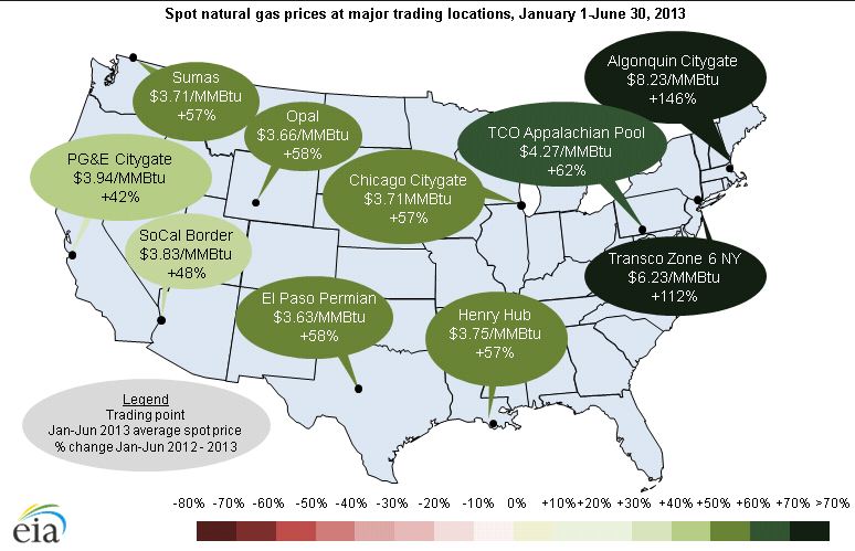 US Gas Map